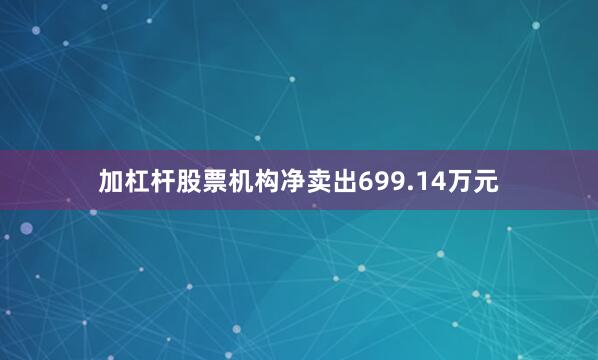 加杠杆股票机构净卖出699.14万元