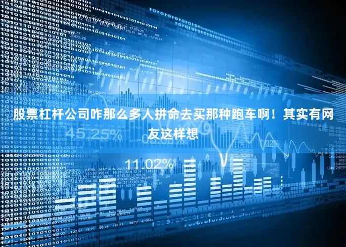 股票杠杆公司咋那么多人拼命去买那种跑车啊！其实有网友这样想